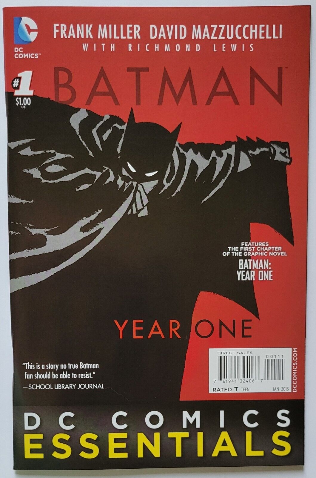 BATMAN YEAR ONE #1 DC ESSENTIALS 2015 FRANK MILLER NM