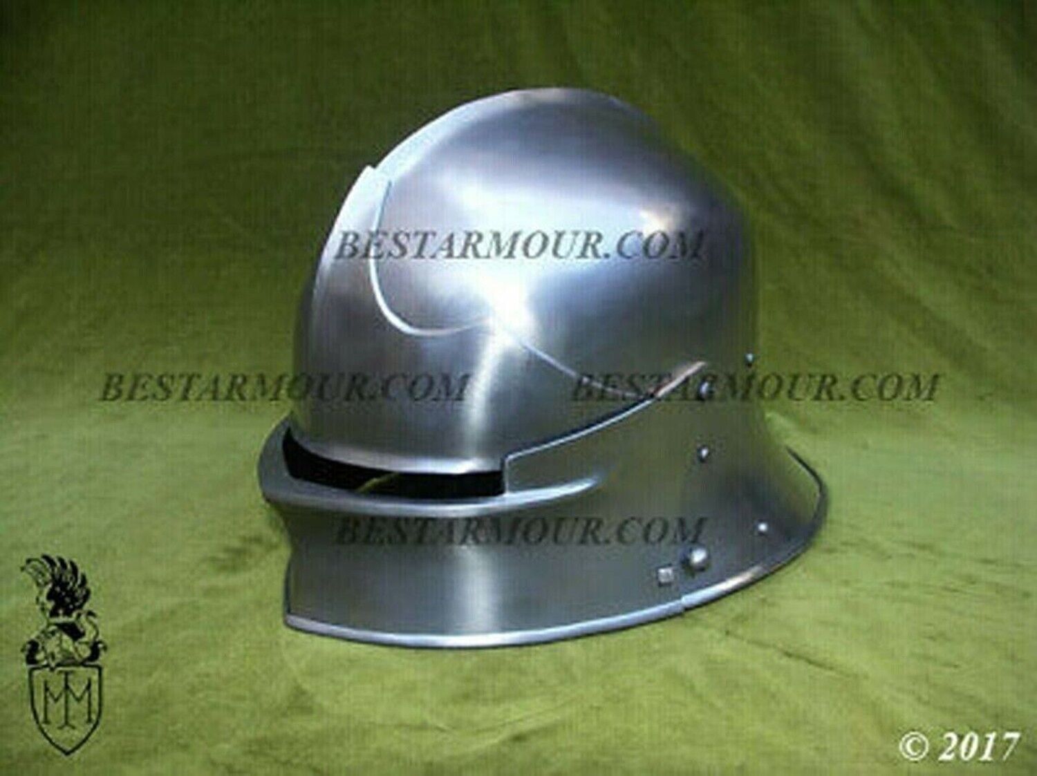 16 GA SCA LARP German Sallet Helmet Medieval Costume Armor Helmet Replica design