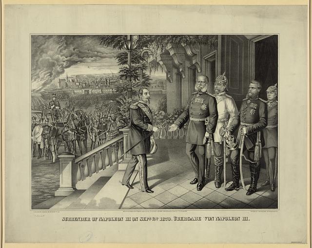 Surrender of Napoleon III on Sepr. 2d. 1870 �bergabe von Napoleon III.