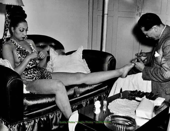 Relaxed Josephine Baker Gets Pedicure 8.5x11\