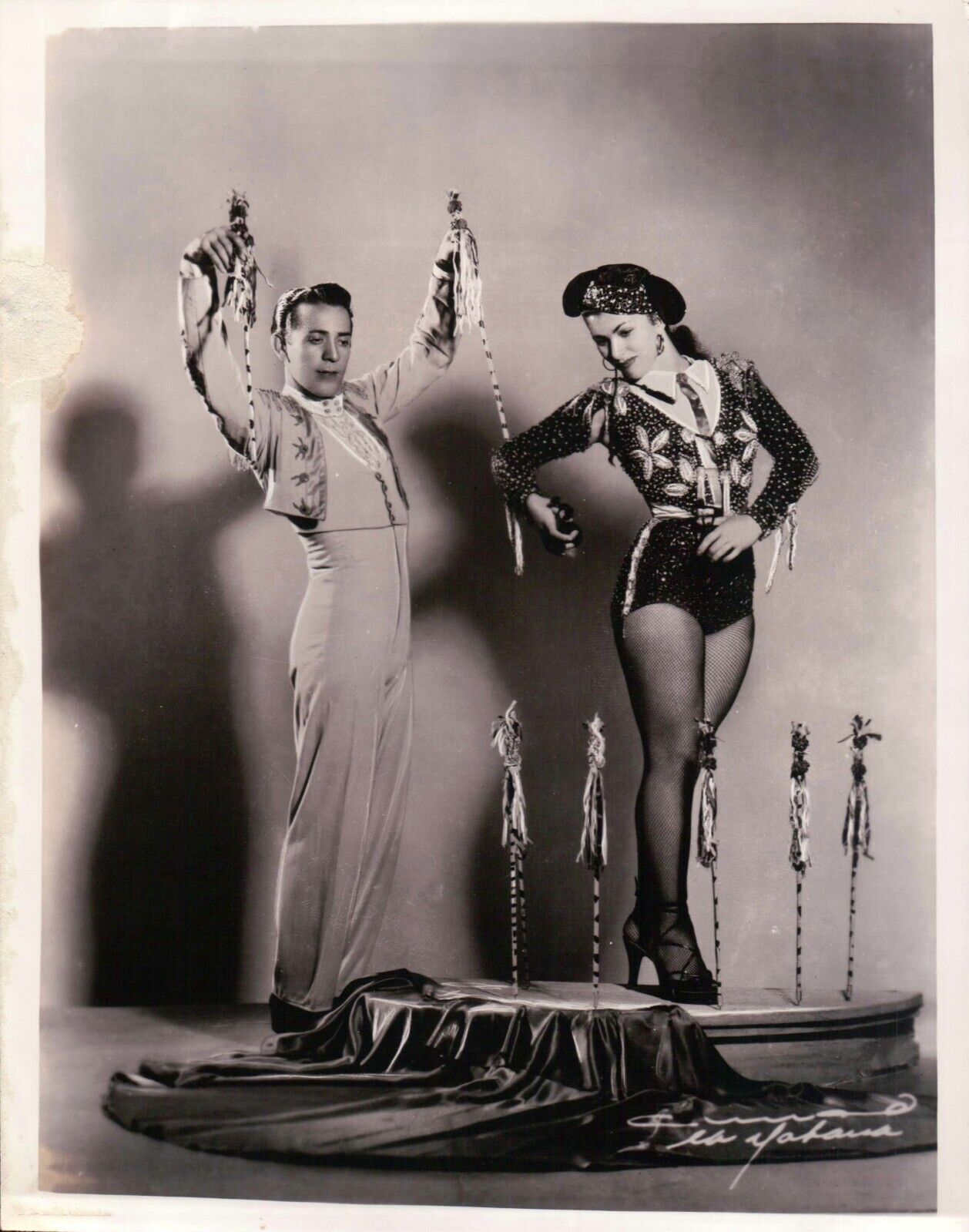 Vintage 1940\'s Photo Cuban Rumba Latin Dancers ROCIO & ANTONIO Flamenco Dancing