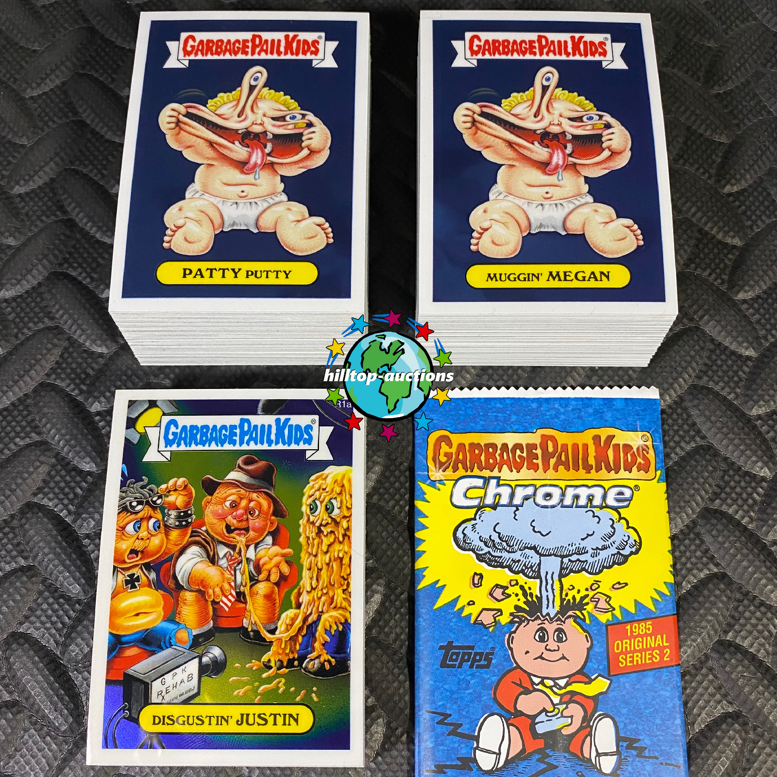GARBAGE PAIL KIDS CHROME 2 COMPLETE 110-CARD BASE SET +WRAPPER 2014 2ND SERIES