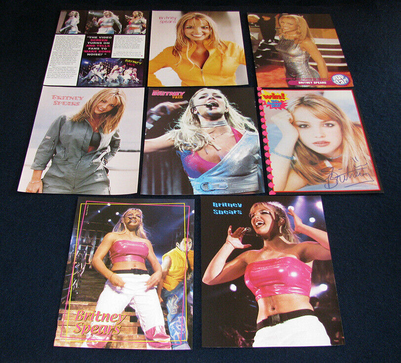 Britney Spears 8 Full page clippings Pinup Articles Lot G537 Britney 2-sided