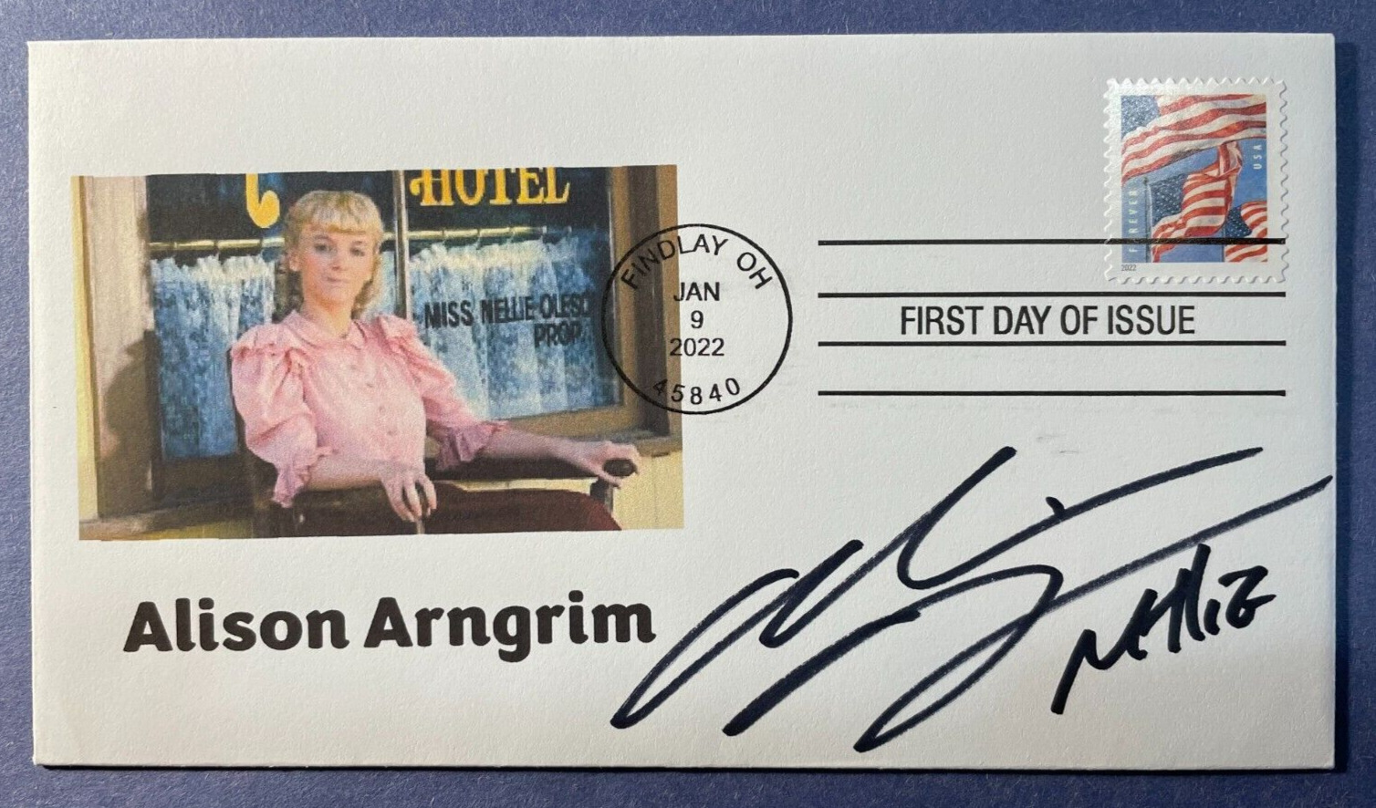 SIGNED ALISON ARNGRIM FDC AUTOGRAPH FIRST DAY COVER - LITTLE HOUSE ON THE PRAIRI