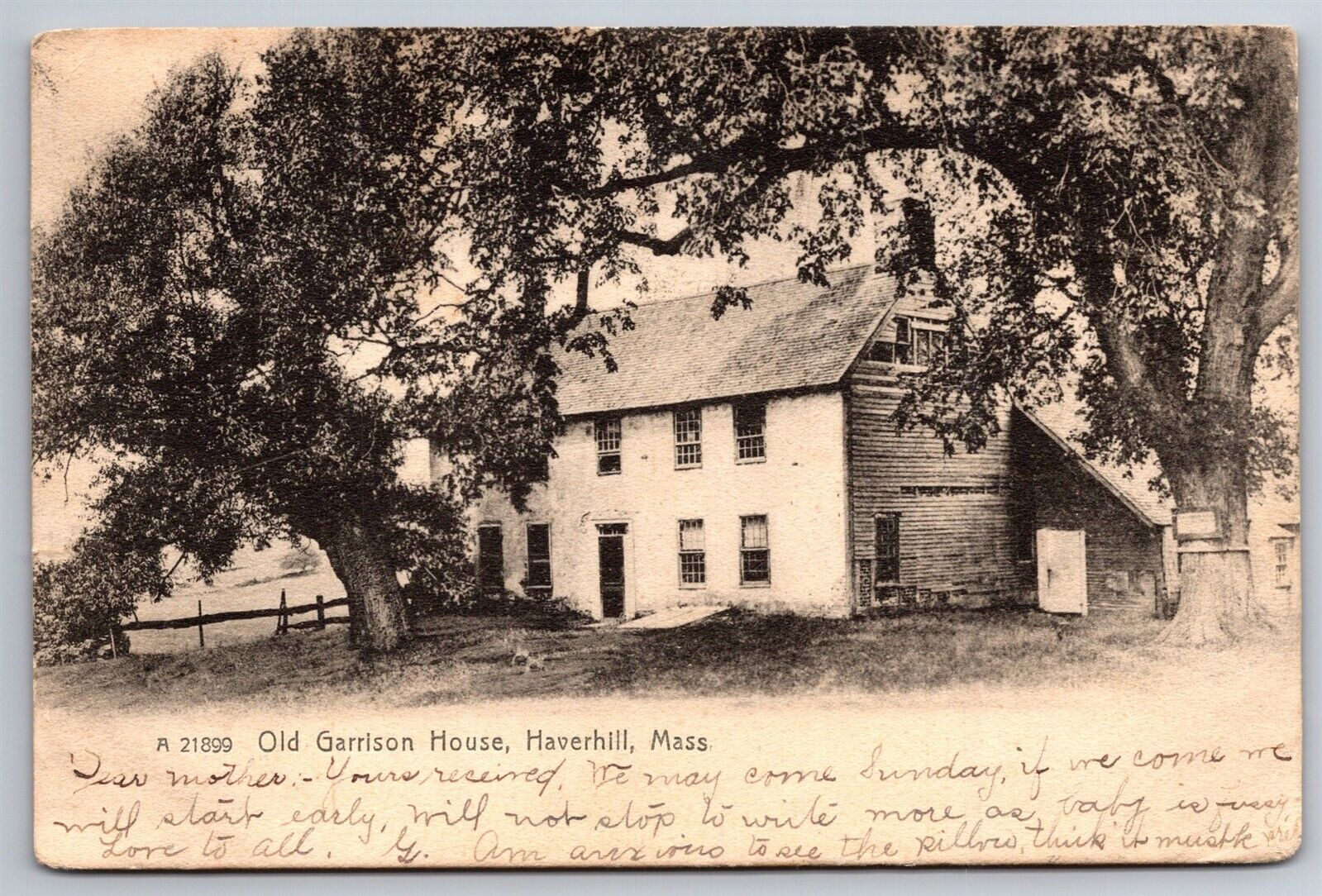 Old Garrison House Haverhill MA 1909 UDB Postcard T12
