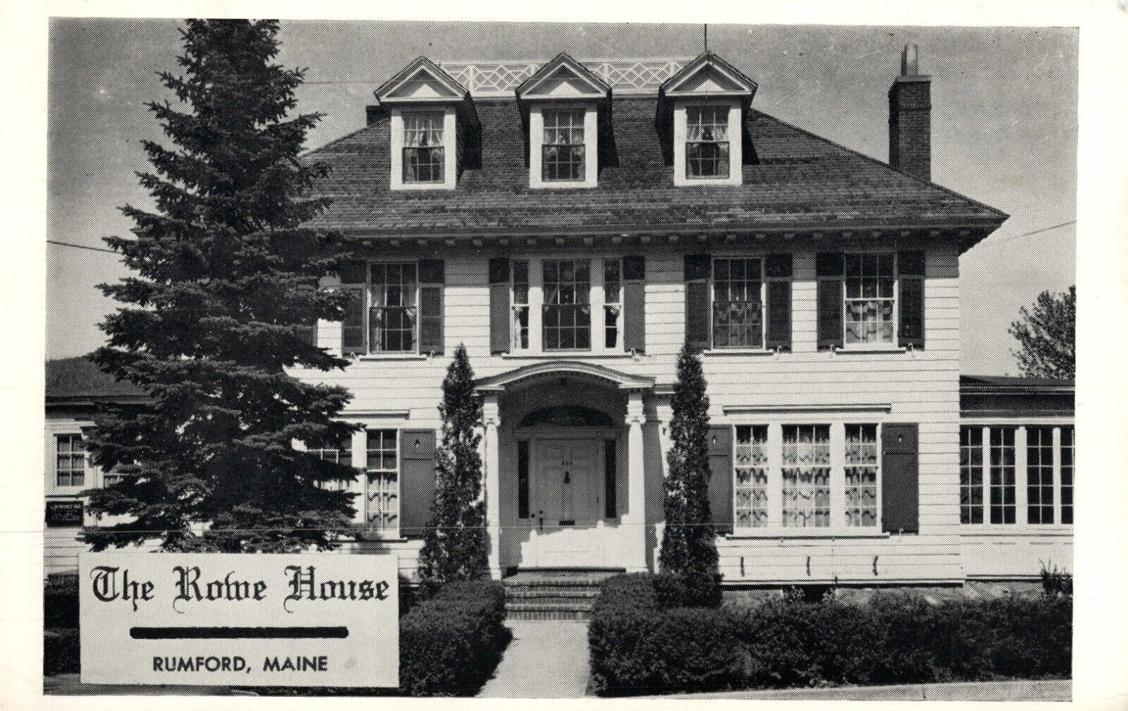 The Rowe House 250 Penobscot Street Rumford Maine Exterior View Vintage Postcard