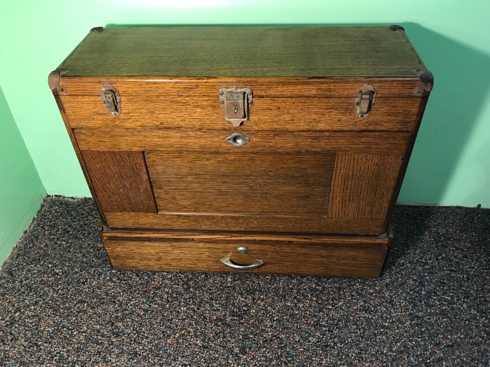 Antique Gerstner & Sons Oak 12 Drawer Machinists Cabinet- Lovely Object