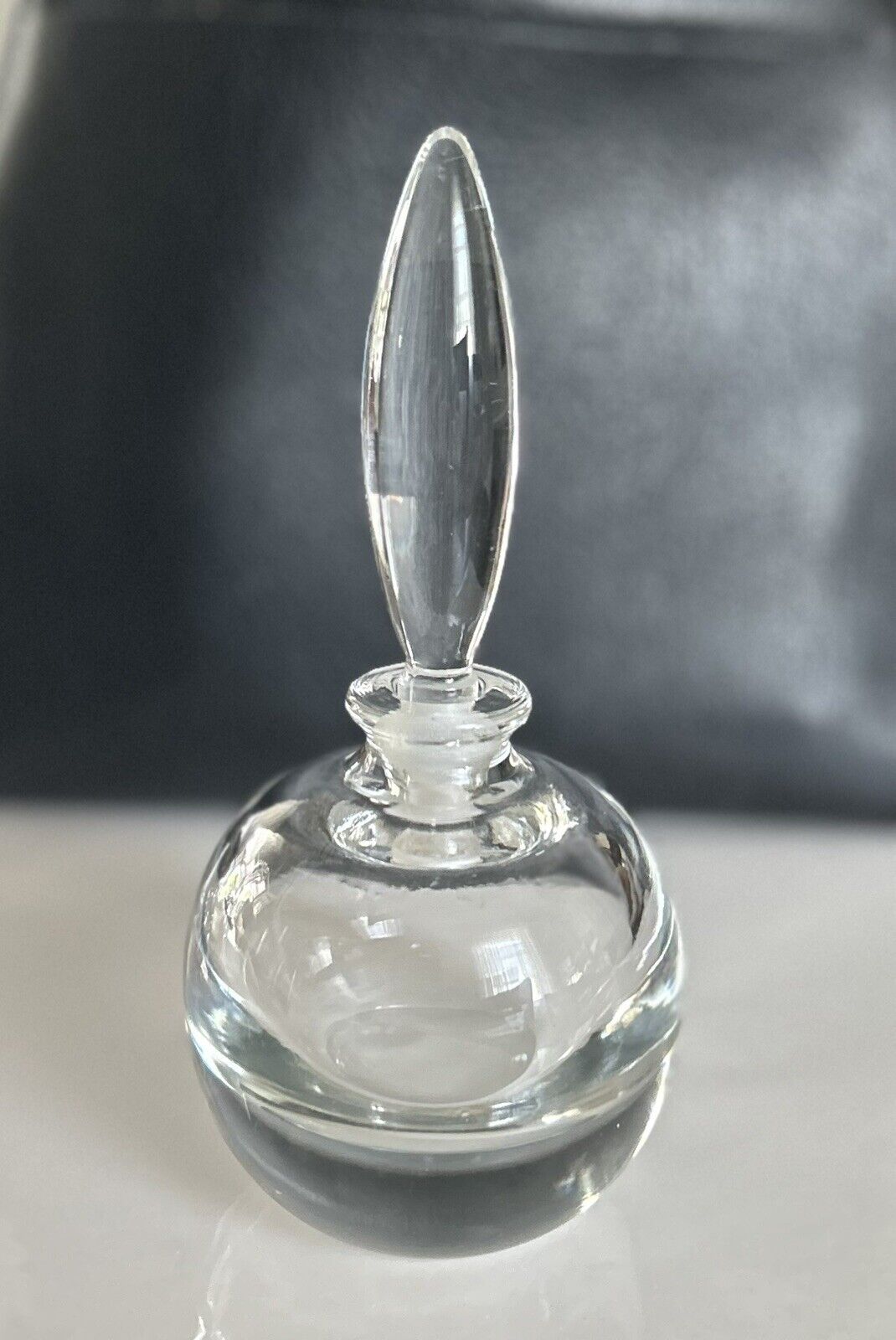 Very Beautiful Antique Clear Glass Perfume Bottle