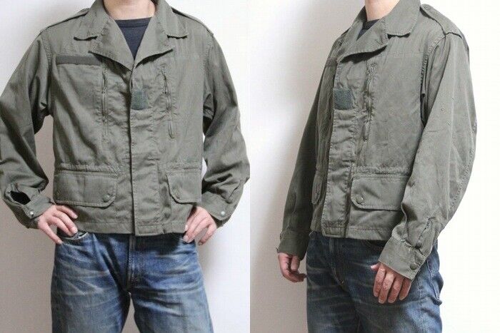 Vintage French army F1-F2 olive field jacket military khaki short style combat V
