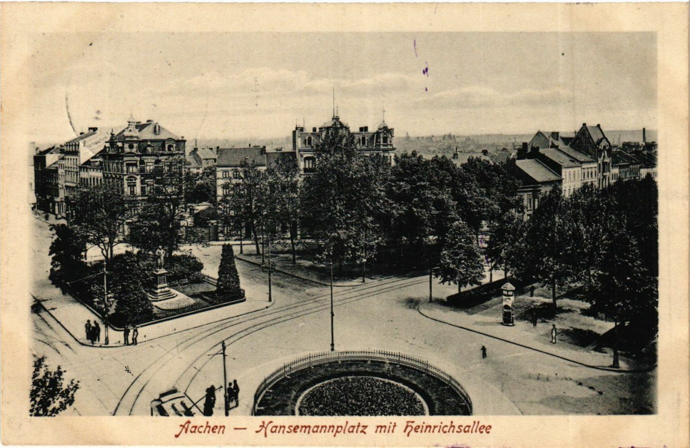 CPA AK Aachen-Hansemannplatz with Heinrichsallee GERMANY (942381)