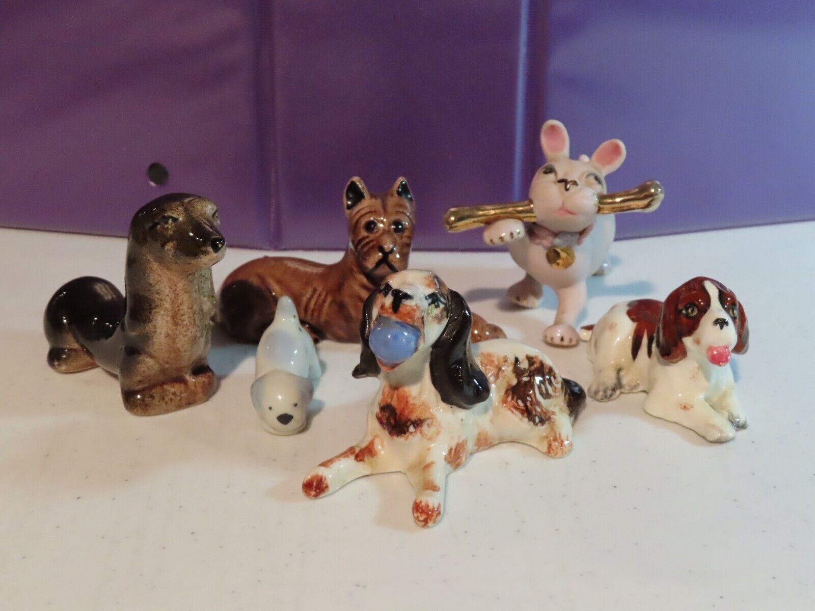 Group of Ceramic Dog Figurines