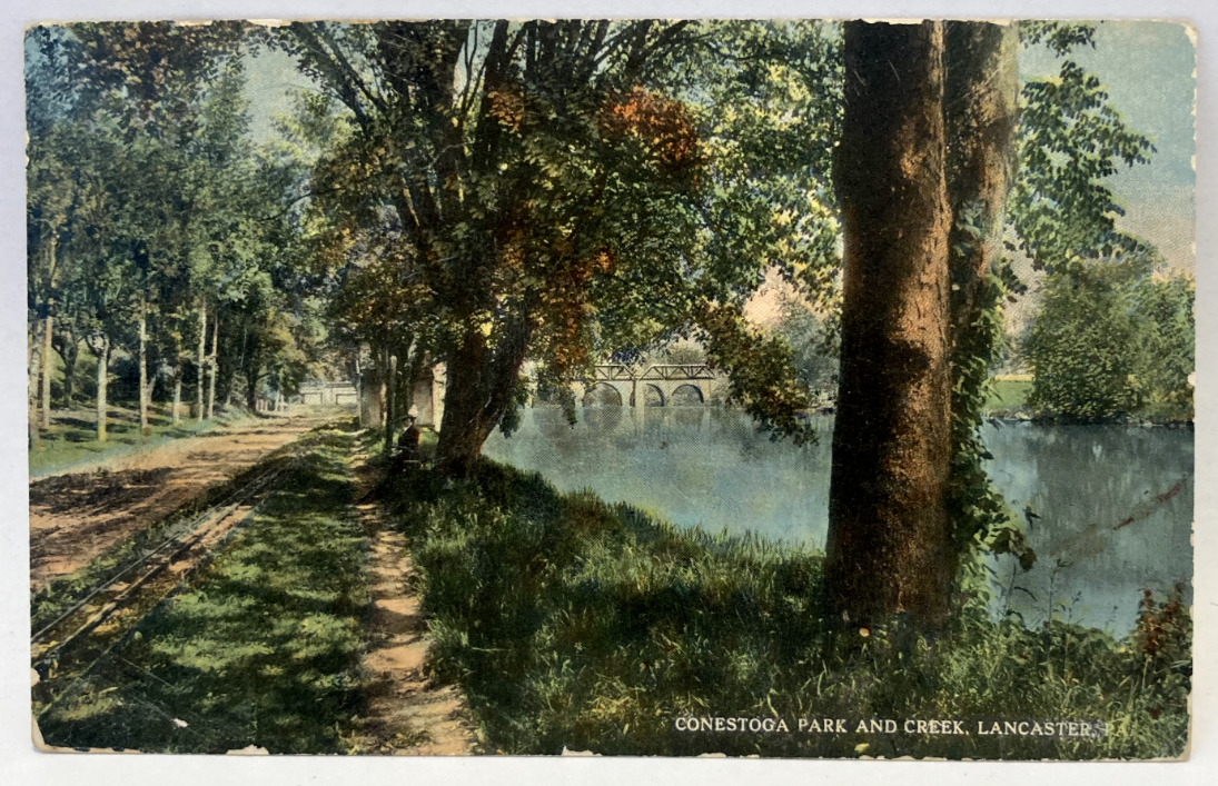 Conestoga Park and Creek, Lancaster, PA Pennsylvania Vintage Postcard
