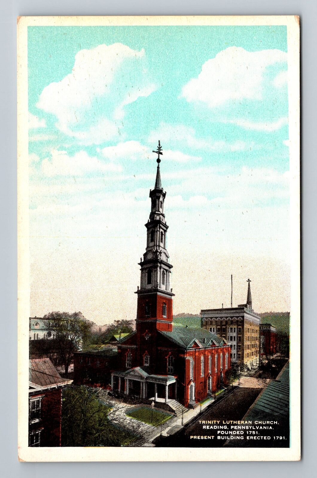 Reading PA-Pennsylvania, Trinity Lutheran Church, Vintage Postcard