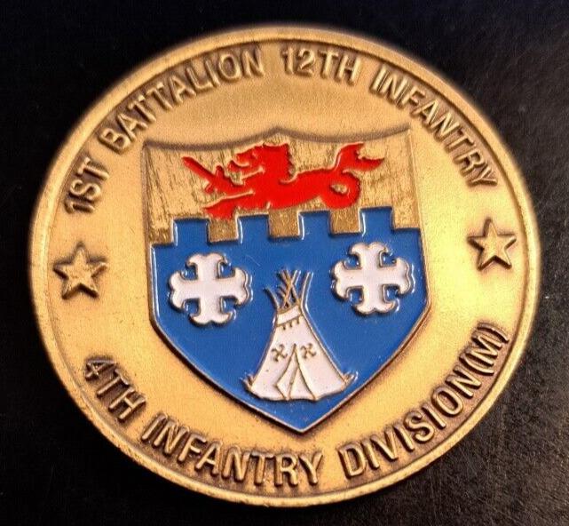 1st Battalion 12th Infantry 4th Infantry Division Challenge Coin
