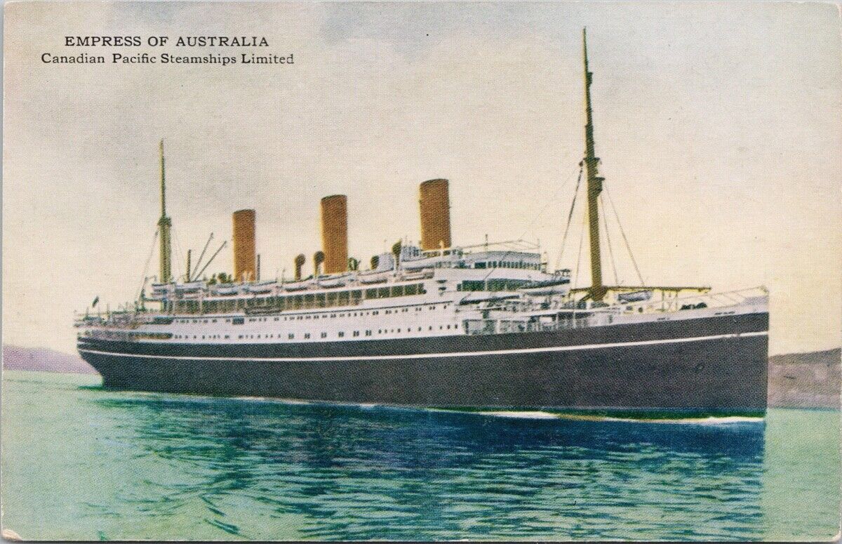 Ship 'Empress of Australia' Canadian Pacific Steamships Ltd Unused Postcard H58
