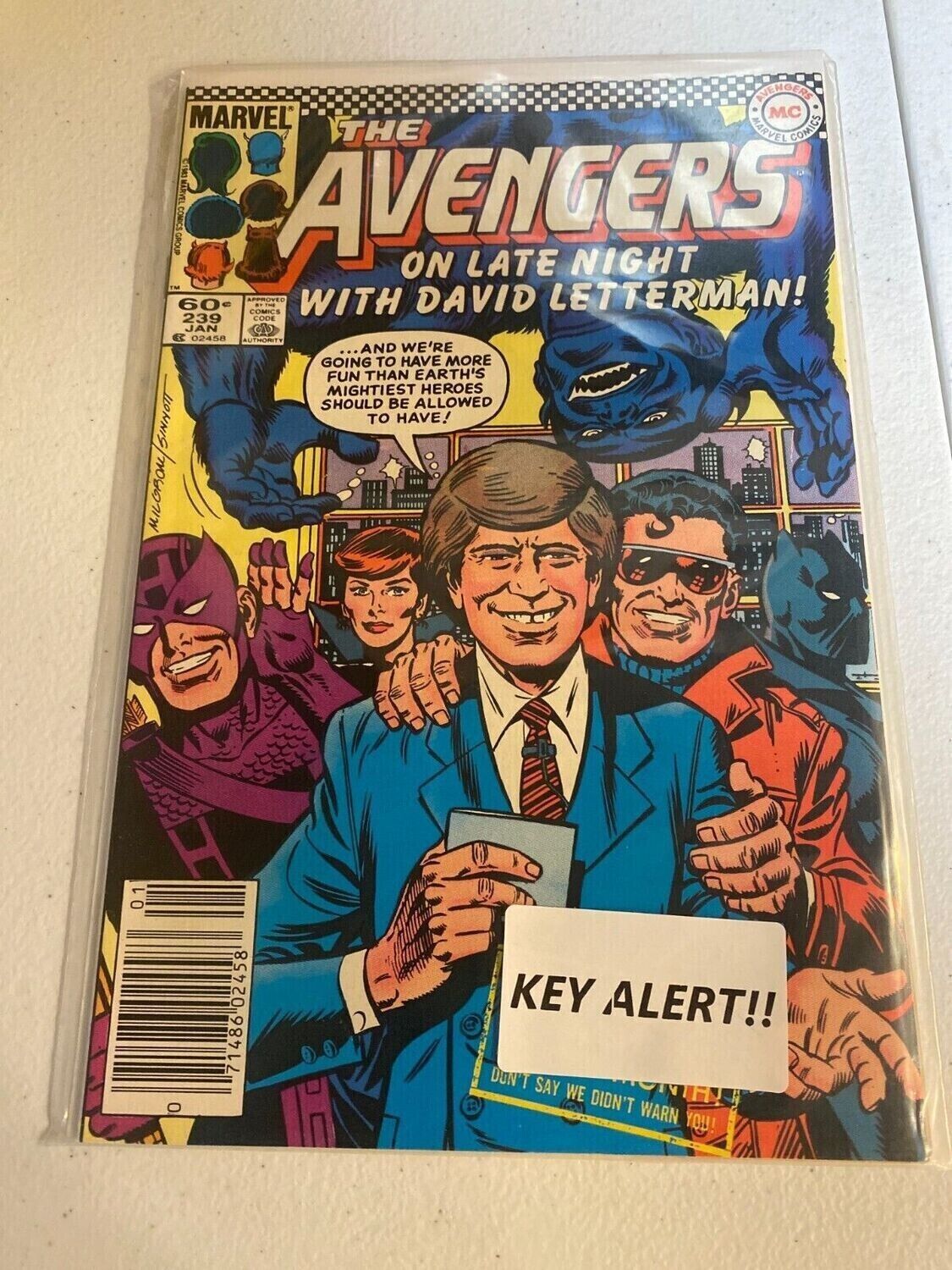 (KEY) AVENGERS ISSUE #239 (1984) (NM CONDITION) (MARVEL,LETTERMAN) (MA22-NM-BIS)