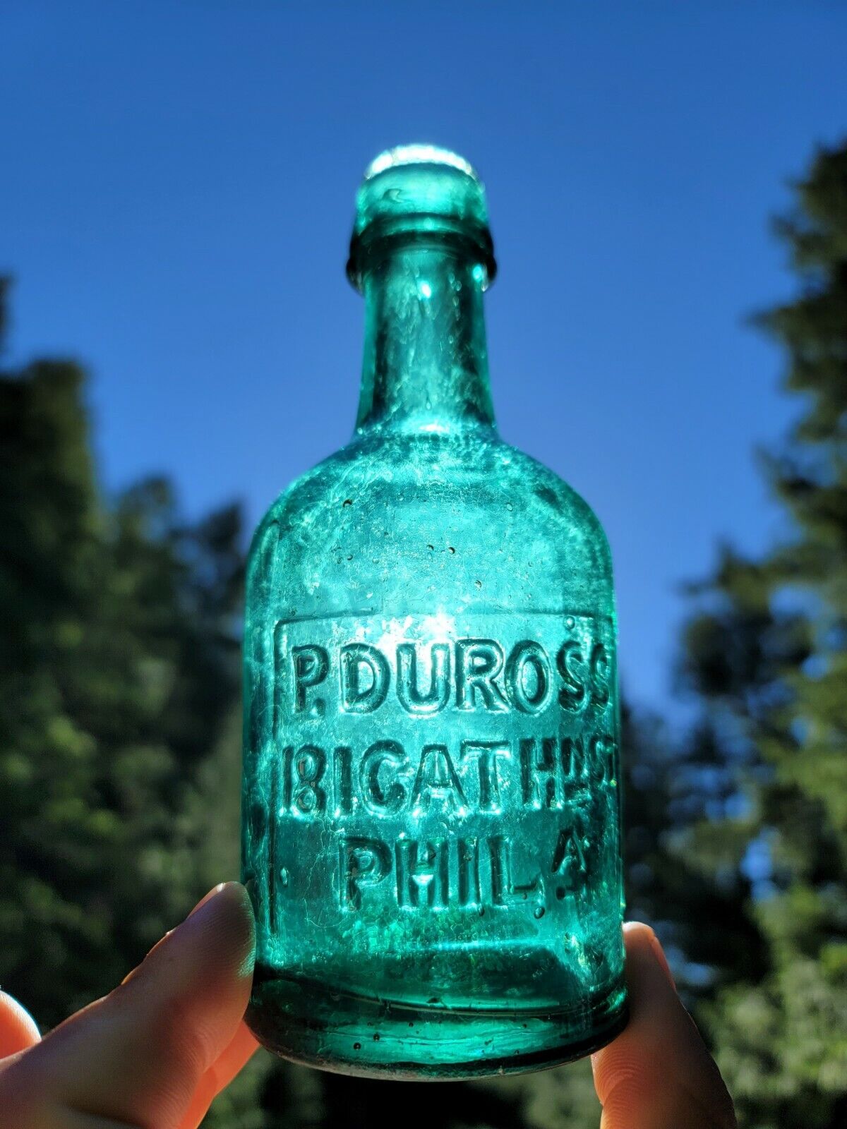 1860s Emerald Philadelphia Stout Ale☆P. Duross Iron Pontiled PA. Porter Soda