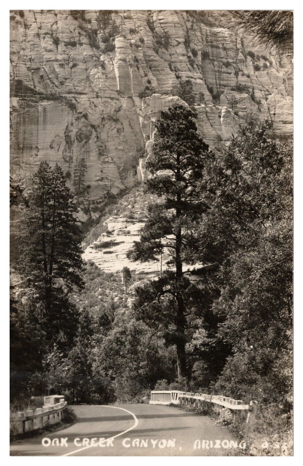RPPC Oak Creek Canyon Arizona AZ Postcard Unused Real Photo