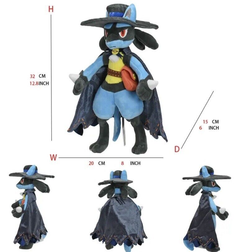 New Pokemon Lucario 12.5 Plush Figure - U.S Seller