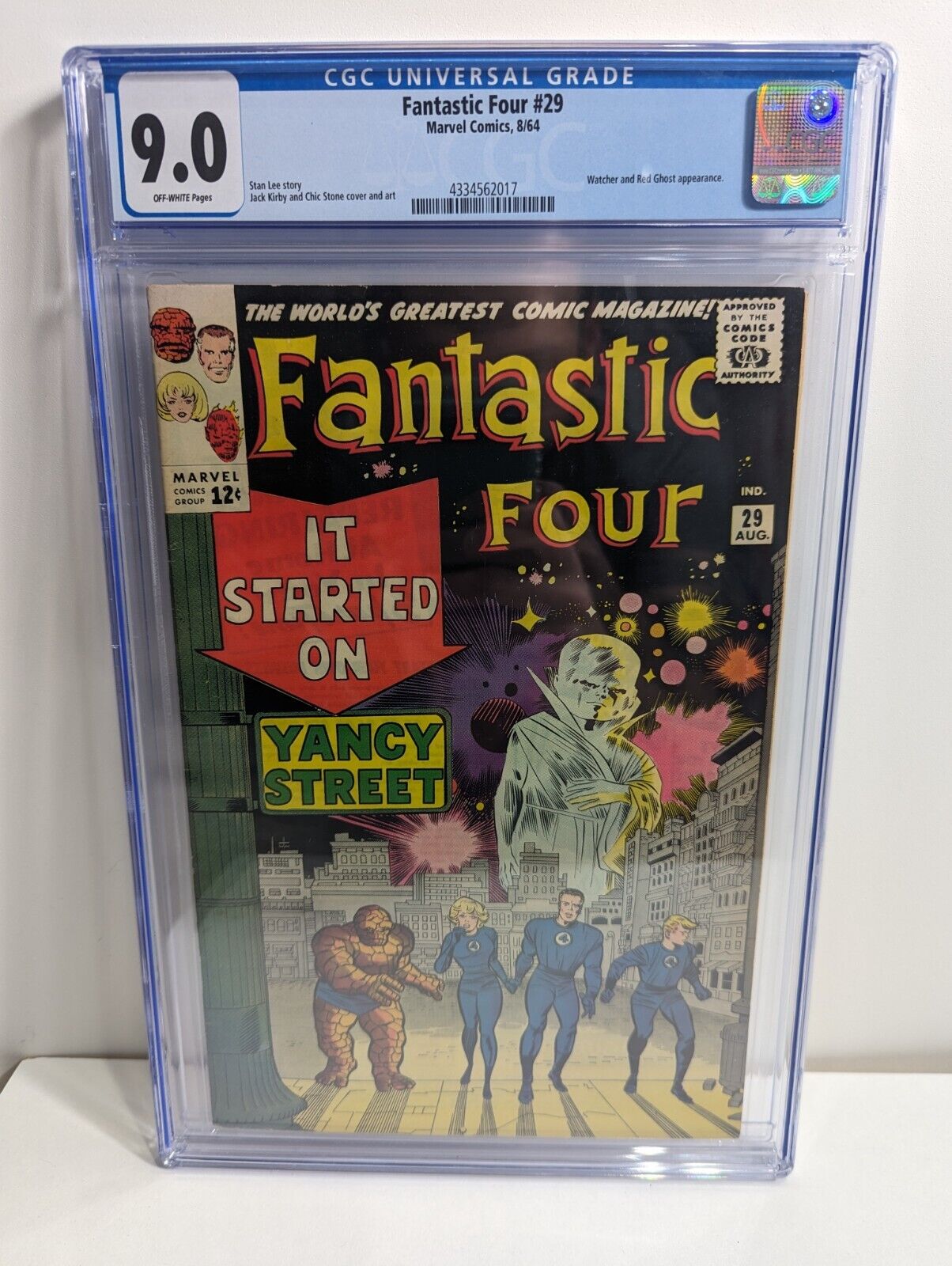 Fantastic Four #29 Marvel, 1964 The Watcher/Red Ghost Lee/Kirby CGC 9.0