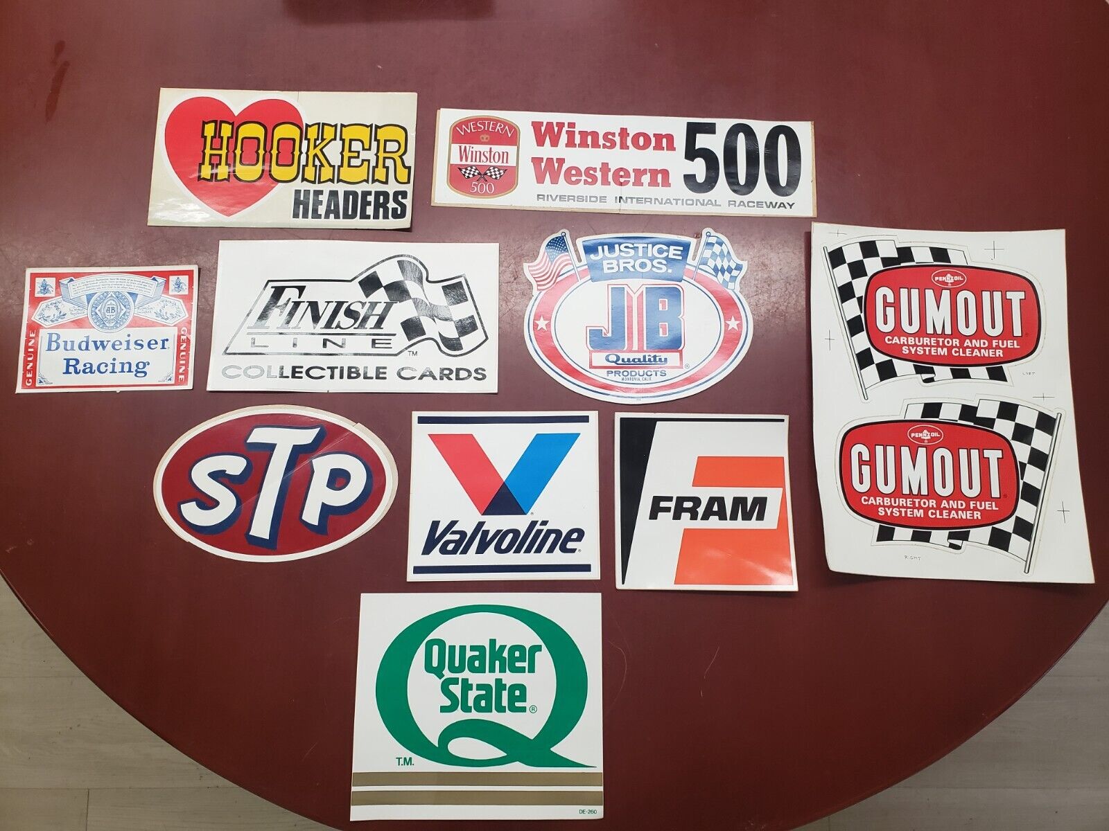 Large Size Vintage 70s 80s Racing Decal/Sticker STP BUDWEISER HOOKER Lot Of  11