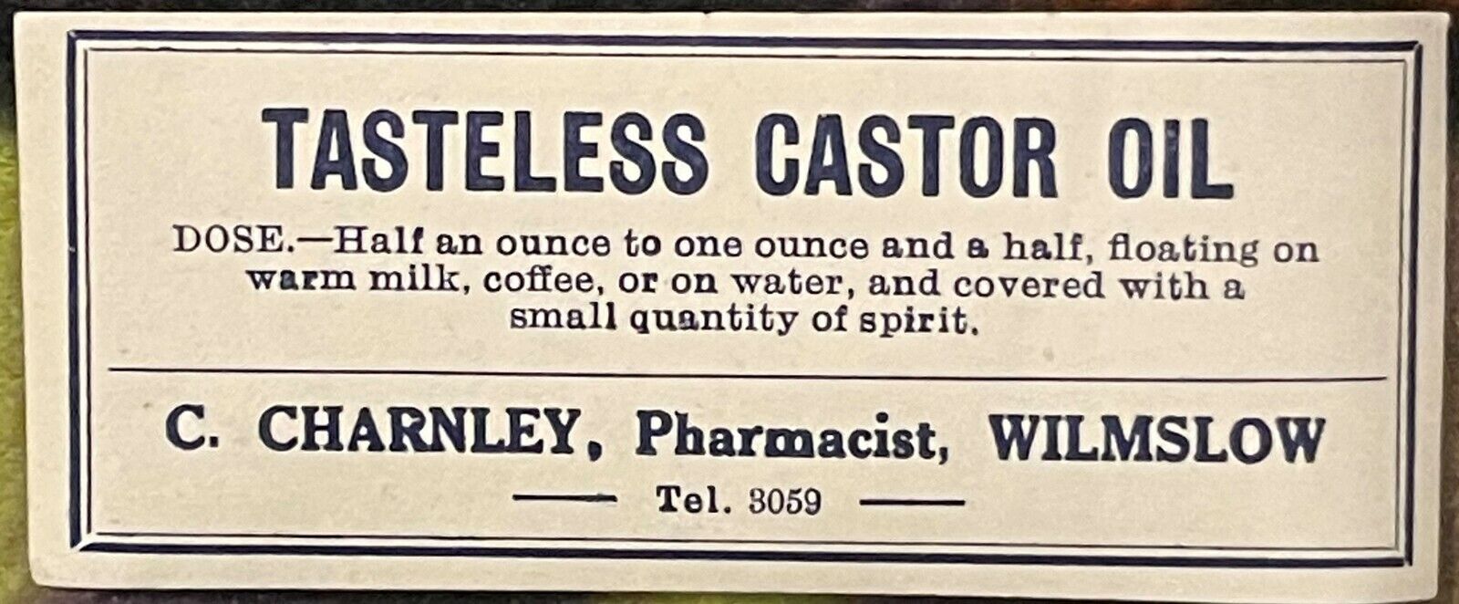 Rare Antique Vintage 1910s - 1920s 🧴 Tasteless Castor Oil Label, Have to read