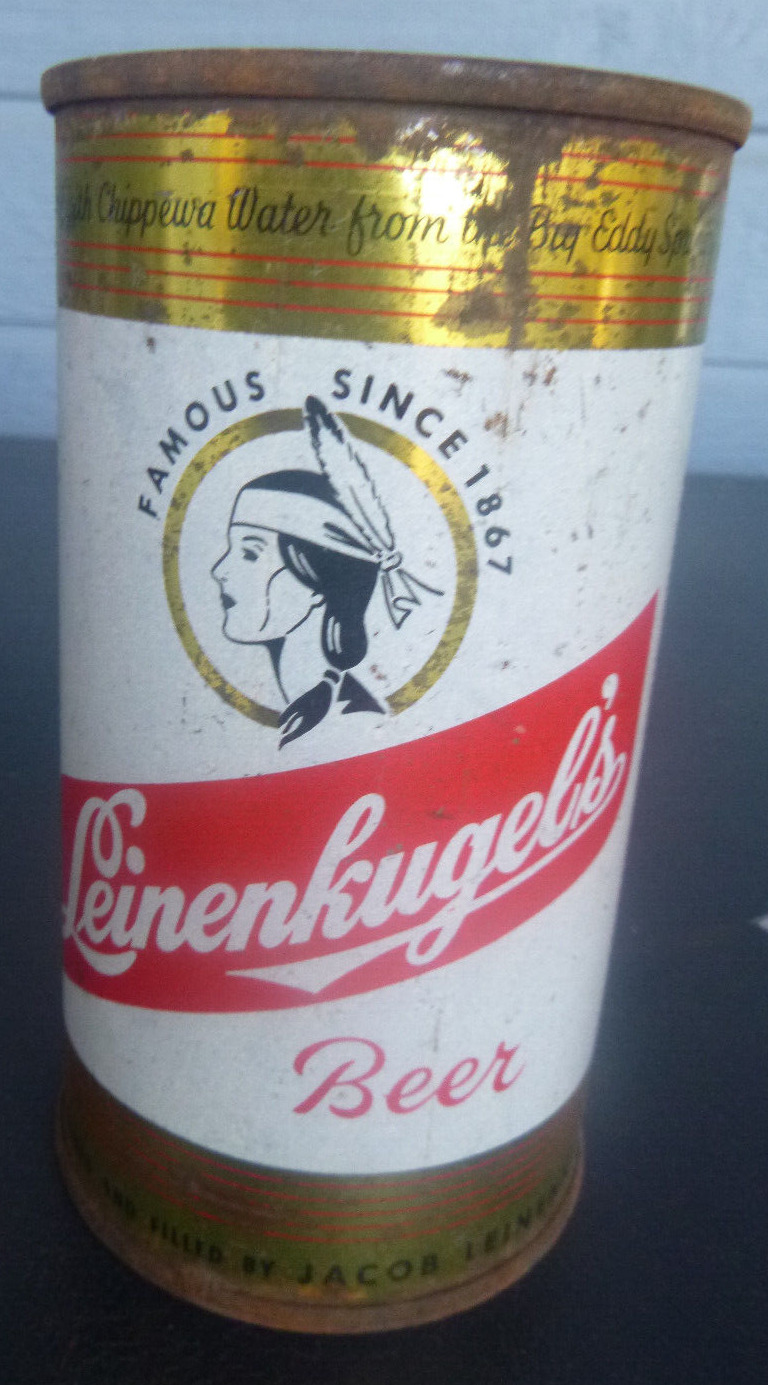 vintage Leinenkugel\'s flat top beer can Chippewa Falls Wisconsin Jacob