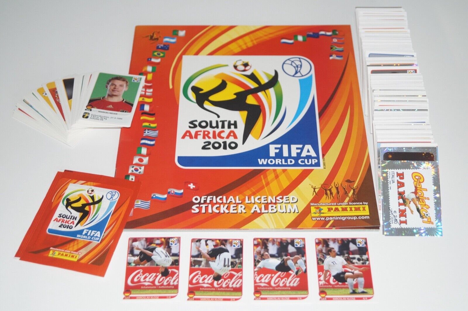 PANINI World Cup 2010 South Africa 10 - complete set + album + 4 toilets + 80 updates