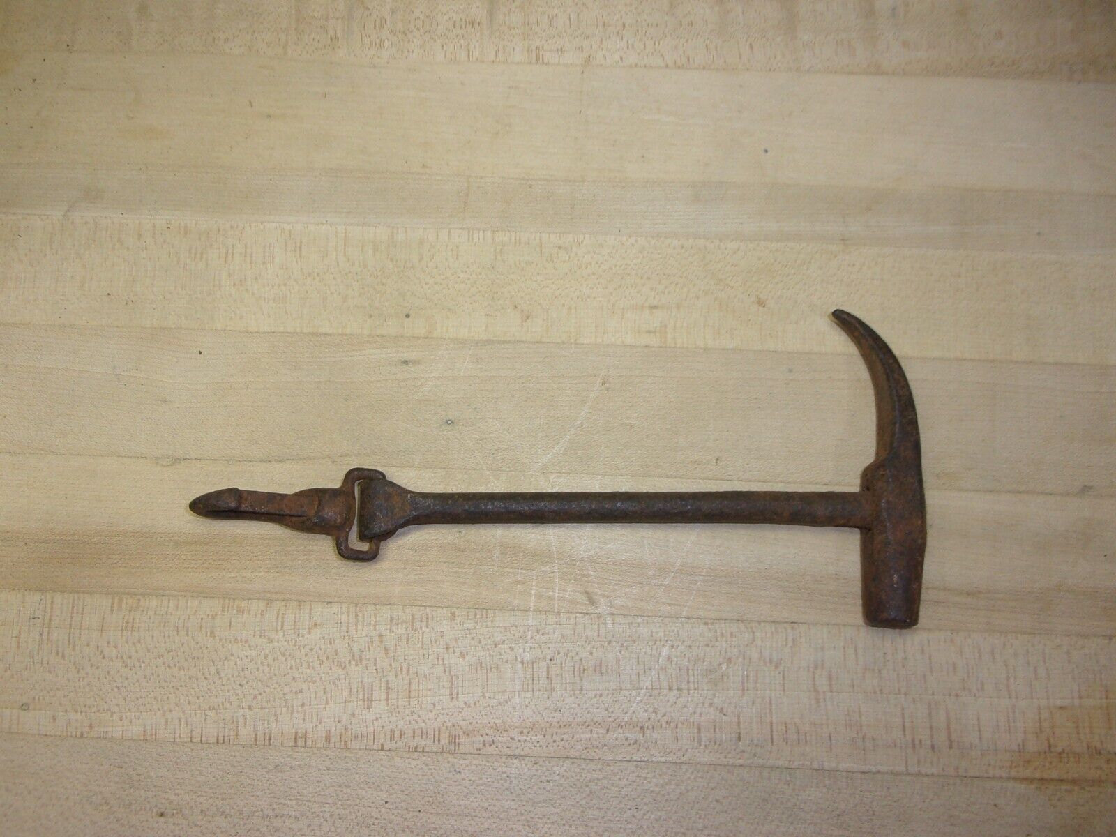 Vintage Hand Forged Snow Ice Horse Hoof Knocker Hammer With Clasp 