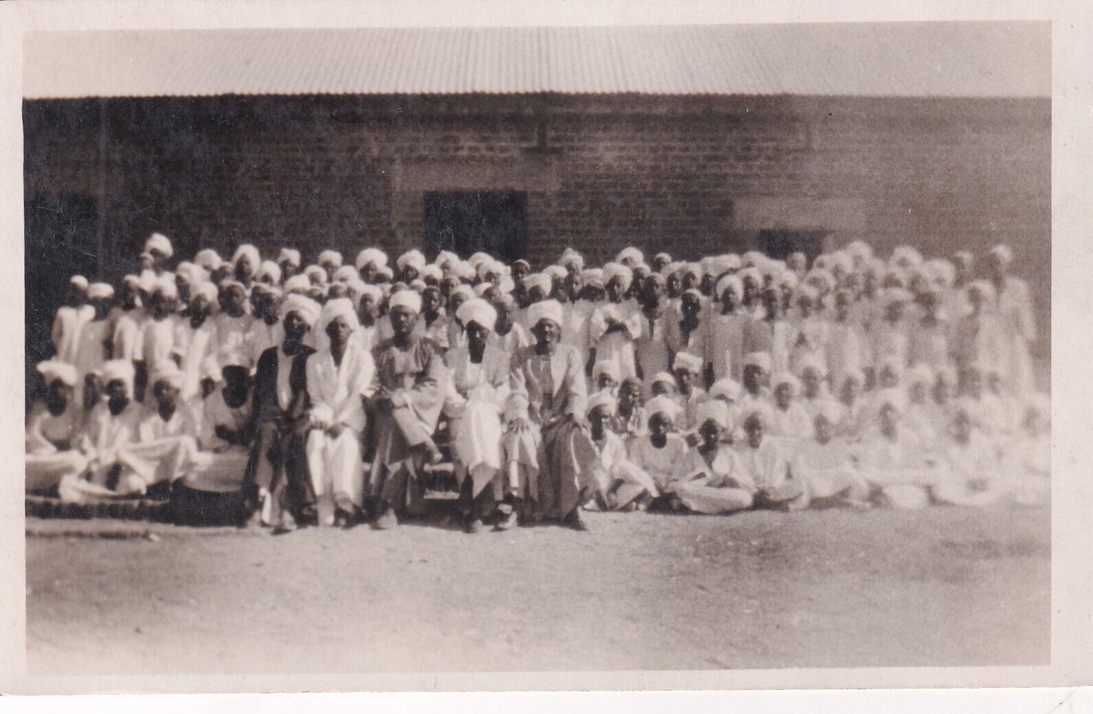 SUDAN VINTAGE PHOTO . Sudanese school teachers and students