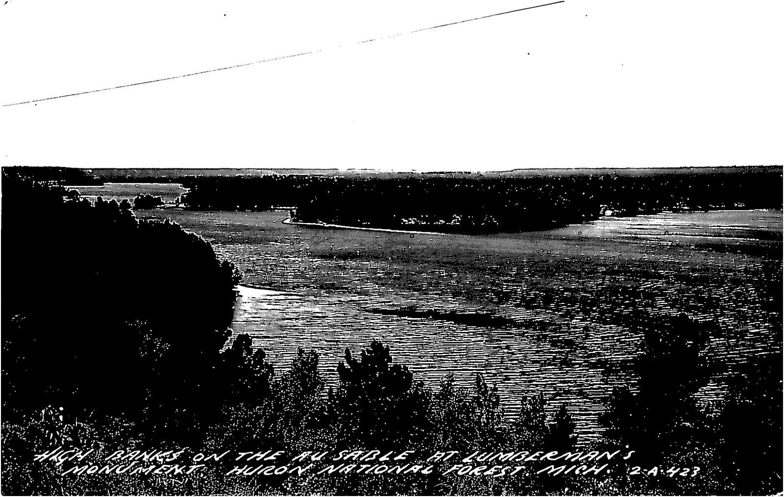 Postcard RPPC Photo 1950s Michigan Huron High Banks Lumberman\'s 22-12137