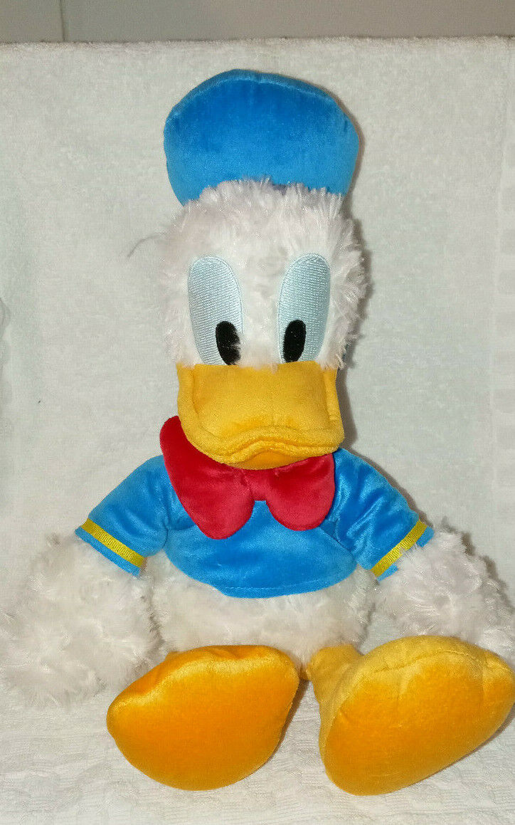 Disney Parks Donald Duck 16” Plush Fuzzy Stuffed Animal Toy Disneyland Authentic