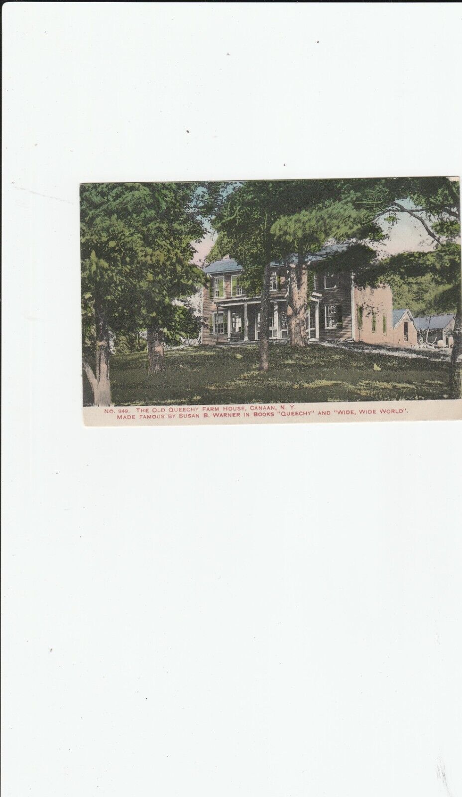 POSTCARD New York NY postcard Canaan, Old Queechy Farm House ,printed in Germany
