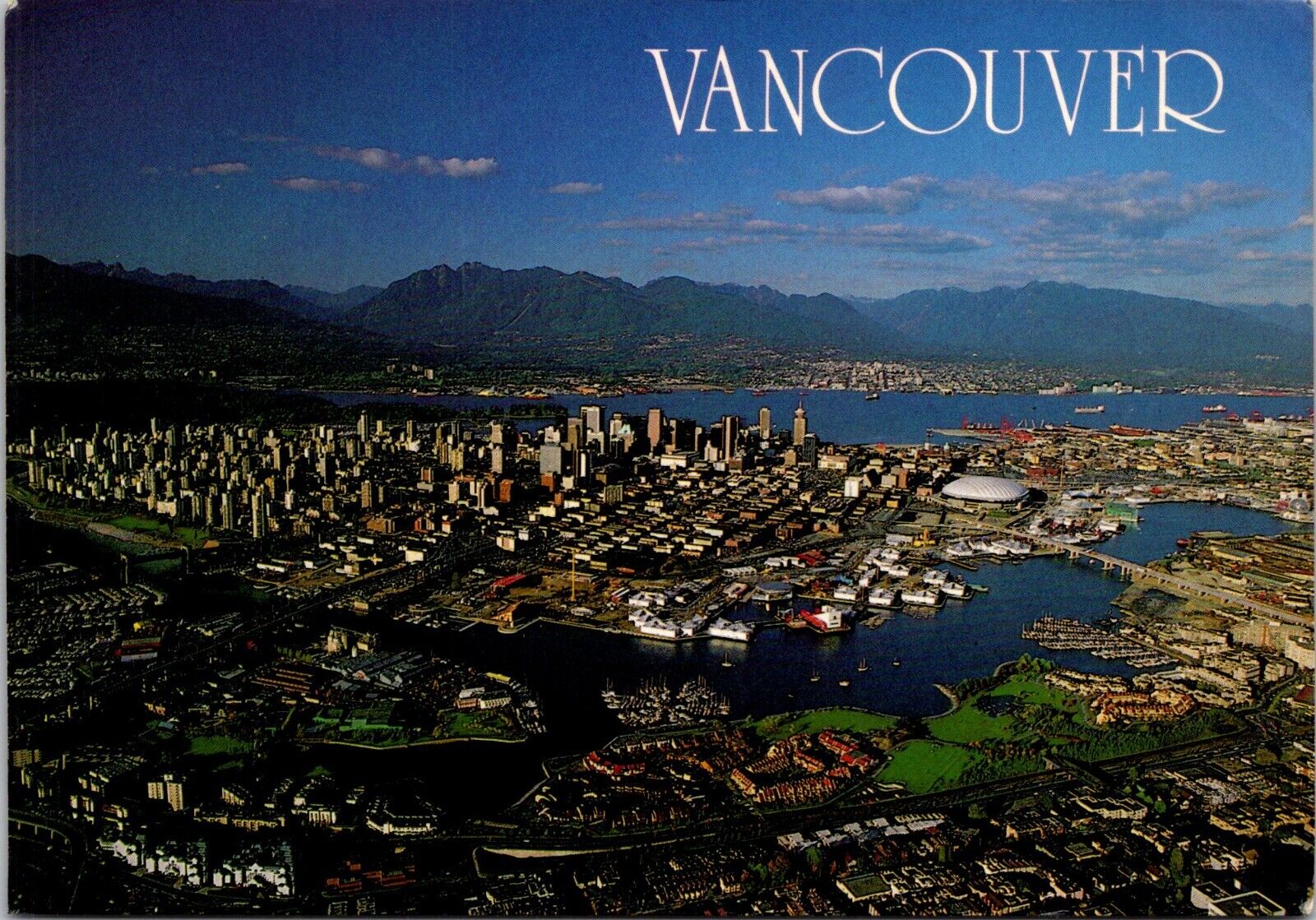 Vancouver British Columbia BC Canada City Aerial View 6.5x4 Card Postcard
