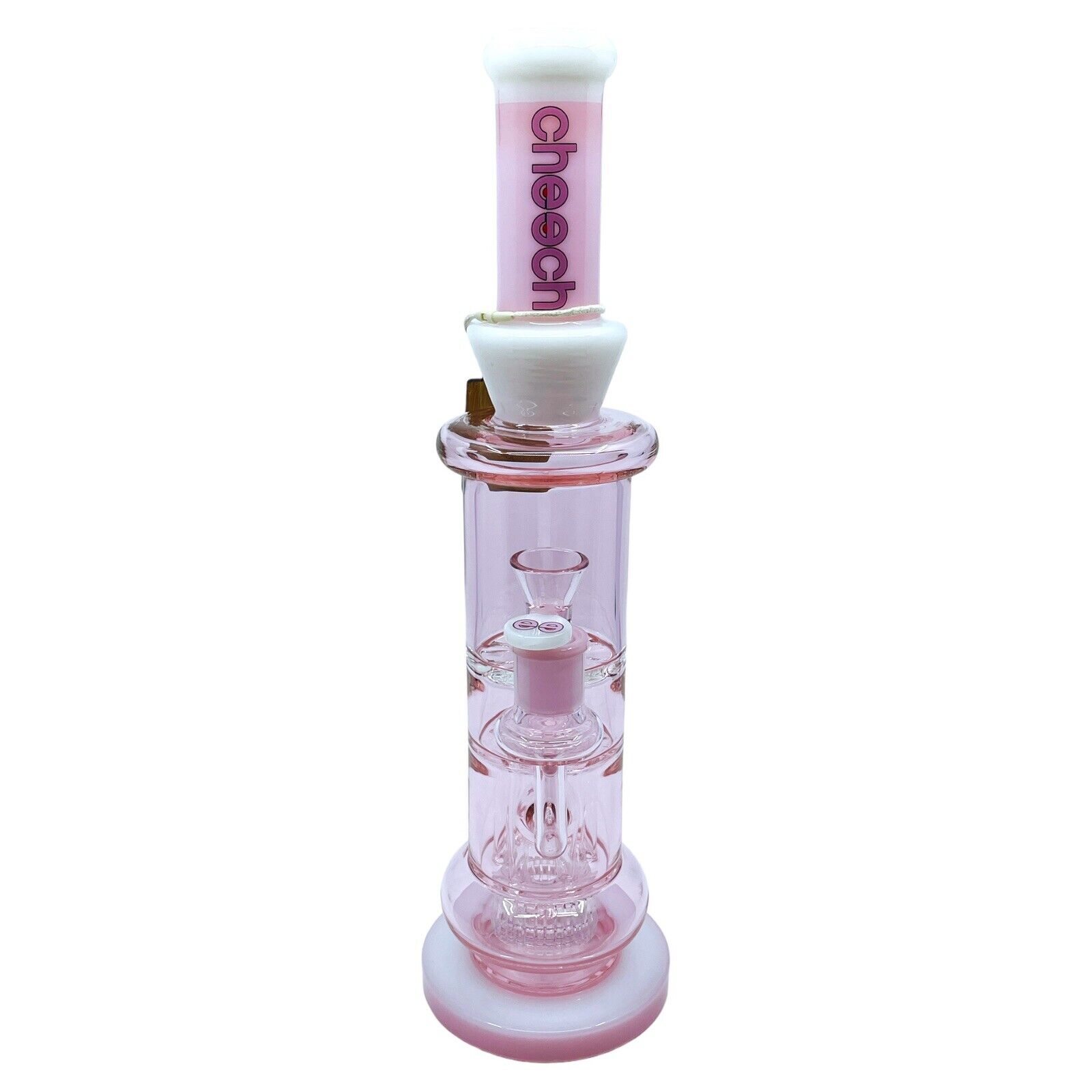 Cheech Bong 11inch Tall Shower Head Perculator  Pink Glass Waterpipe
