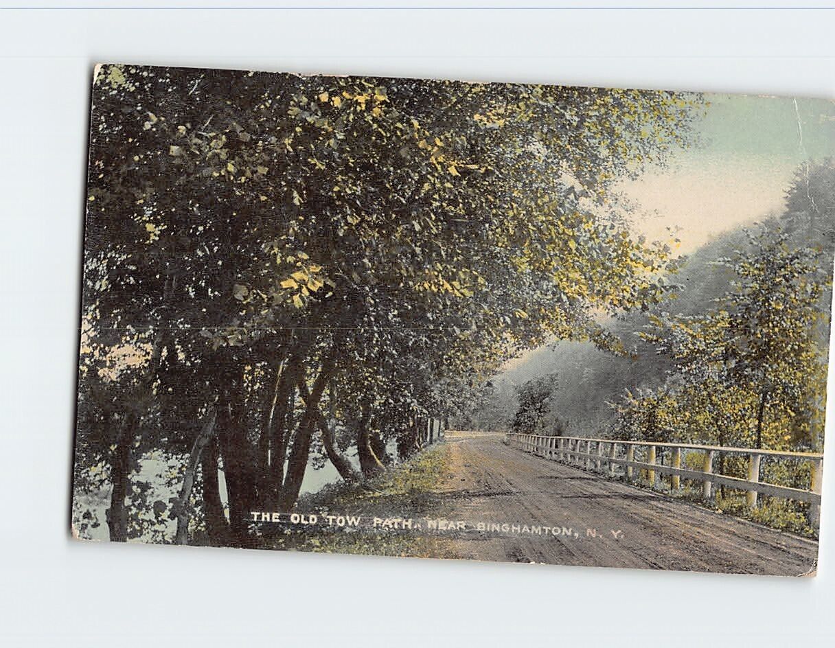 Postcard The Old Tow Path Near Binghamton New York USA