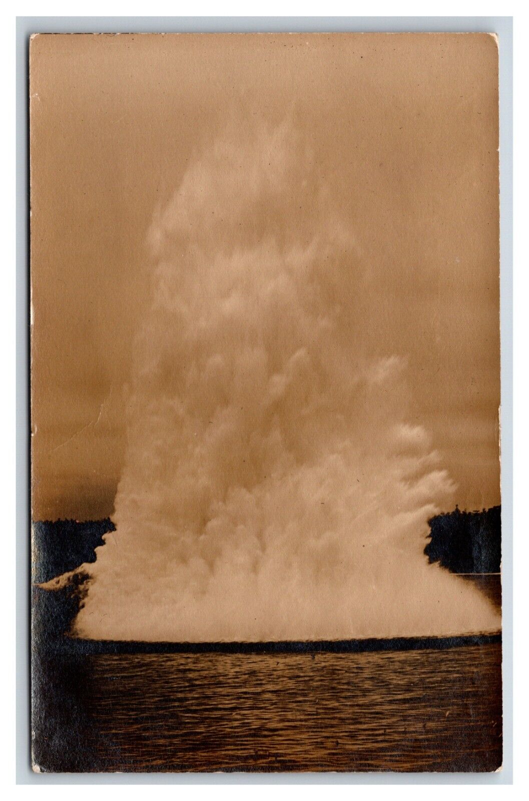 RPPC Explosion Blasting on Coquille River Oregon OR 1908 Postcard V7
