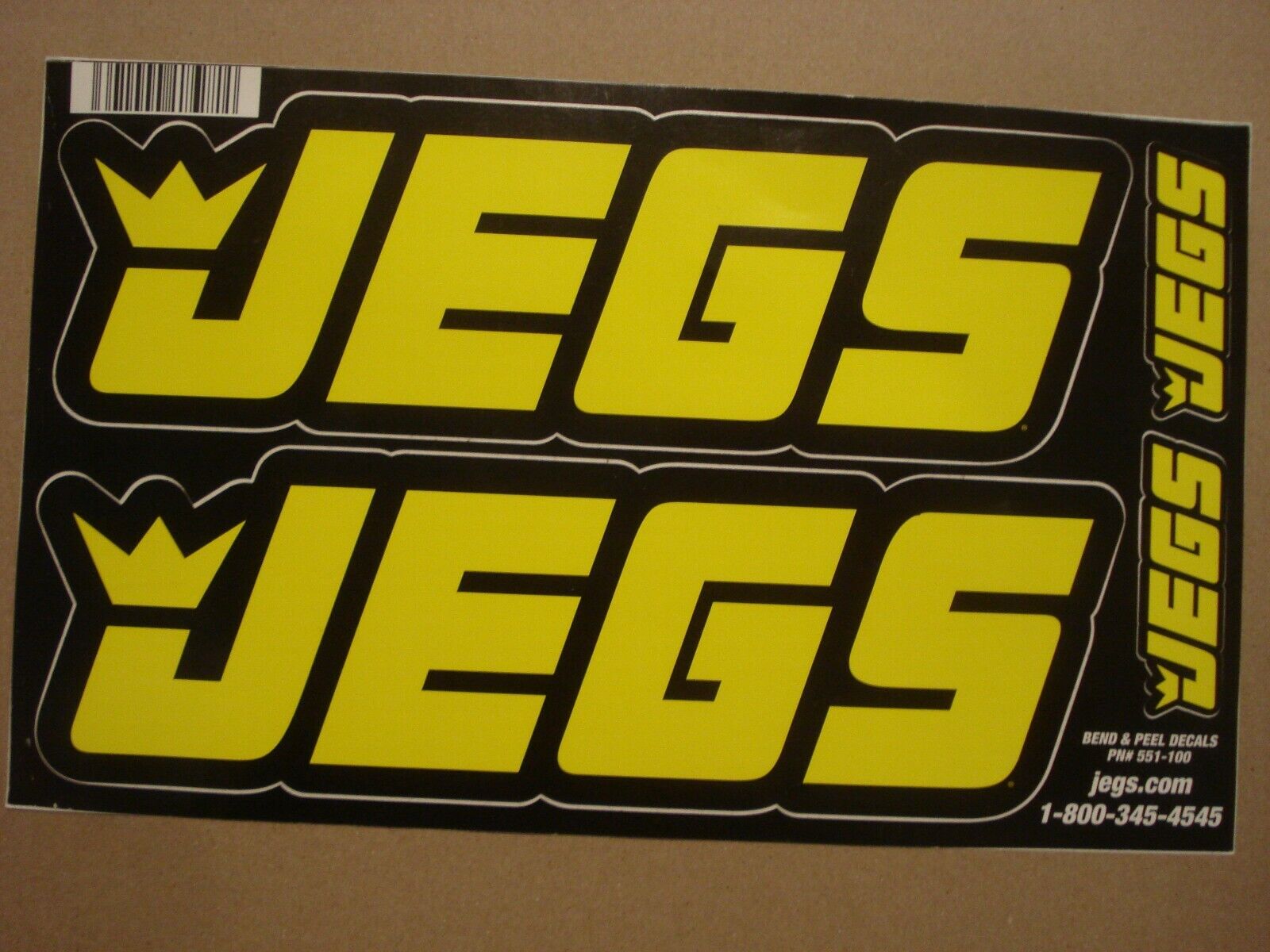 JEGS Racing Contingency Lot of 4 Stickers / Decals