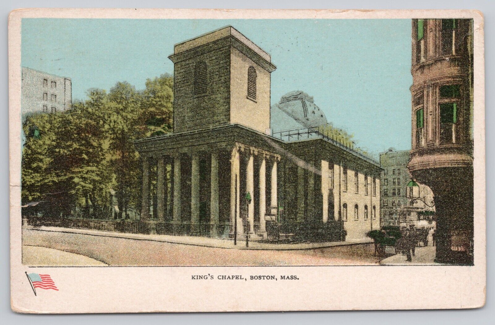 Postcard Kings Chapel Boston MA Divided Back