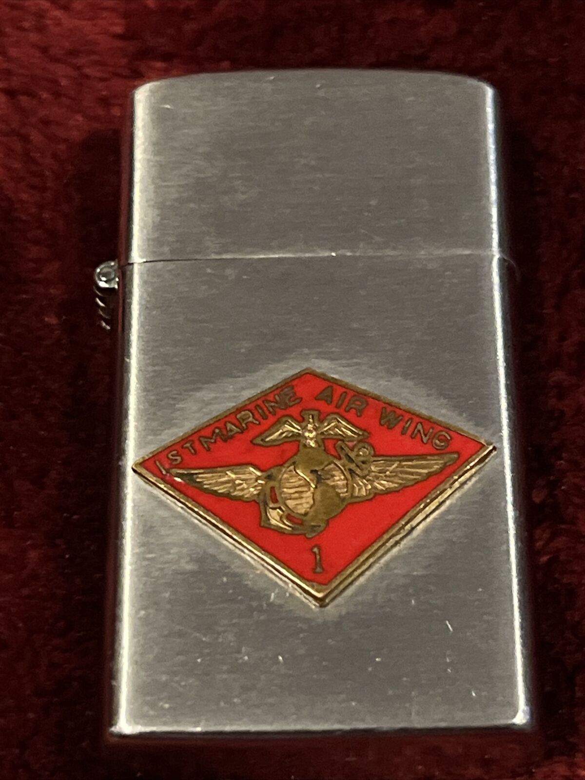 VINTAGE 1st Marine Air Wing 1 Japan Wellington Executive Lighter Never Fired