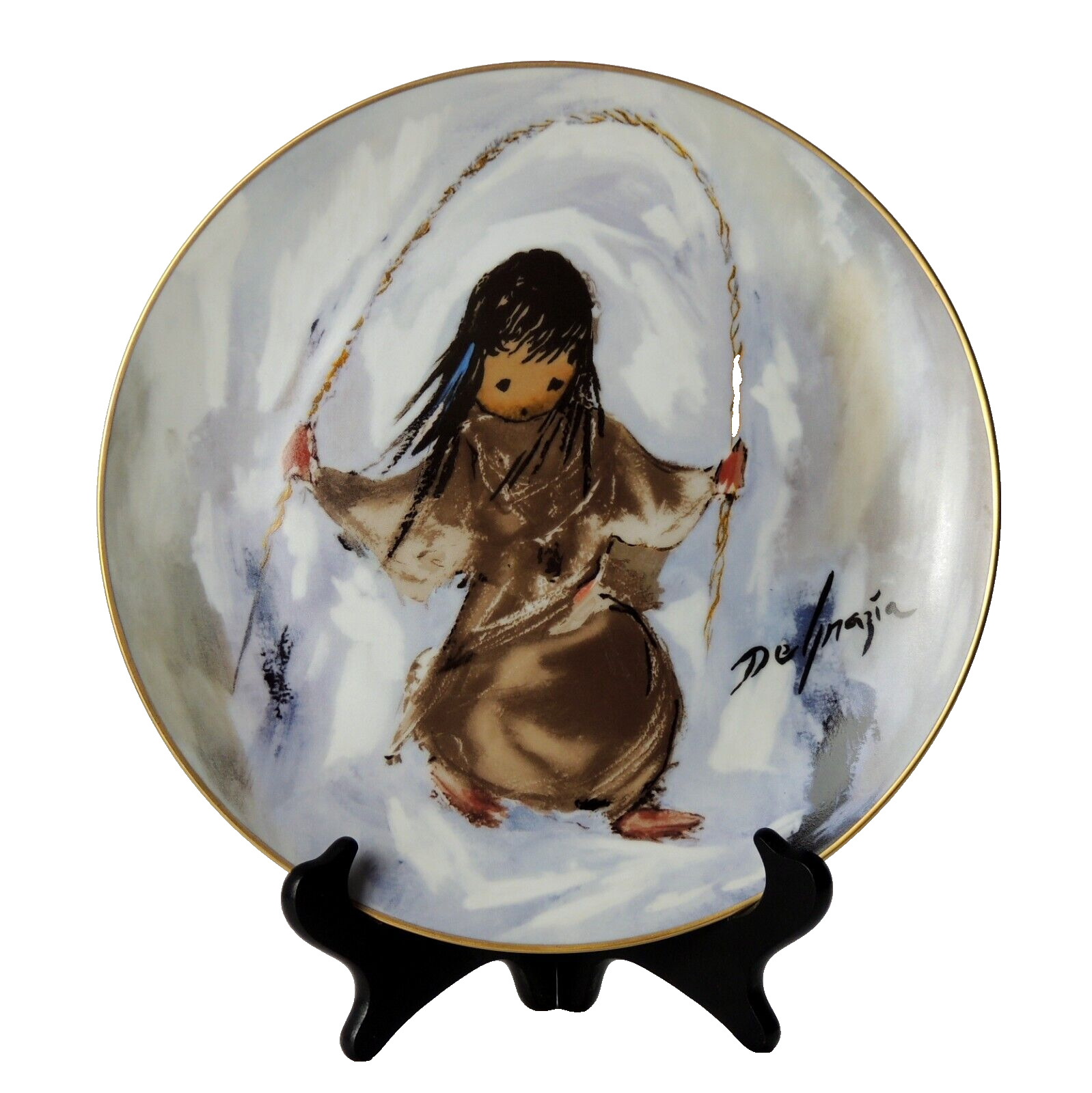 DeGrazia Collector Plate 1988 Children At Play Merrily Merrily Merrily Vintage