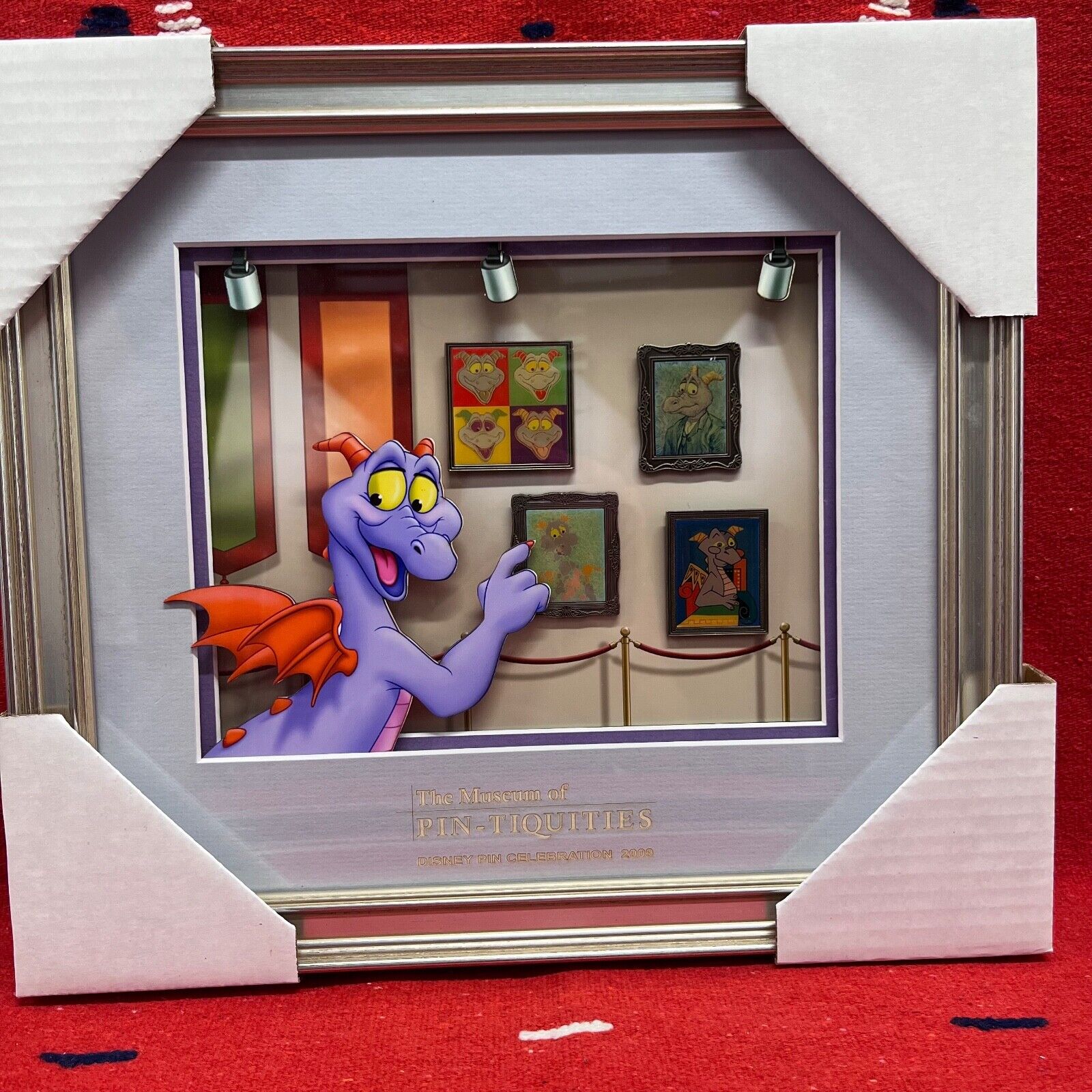 Disney WDW Museum of Pin-tiquities Figment Gallery 4 Pin Frame Set LE 150