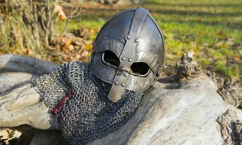 14 Gauge Medieval Viking Warrior Helmet Battle Ready Norman SCA Larp Reenactment