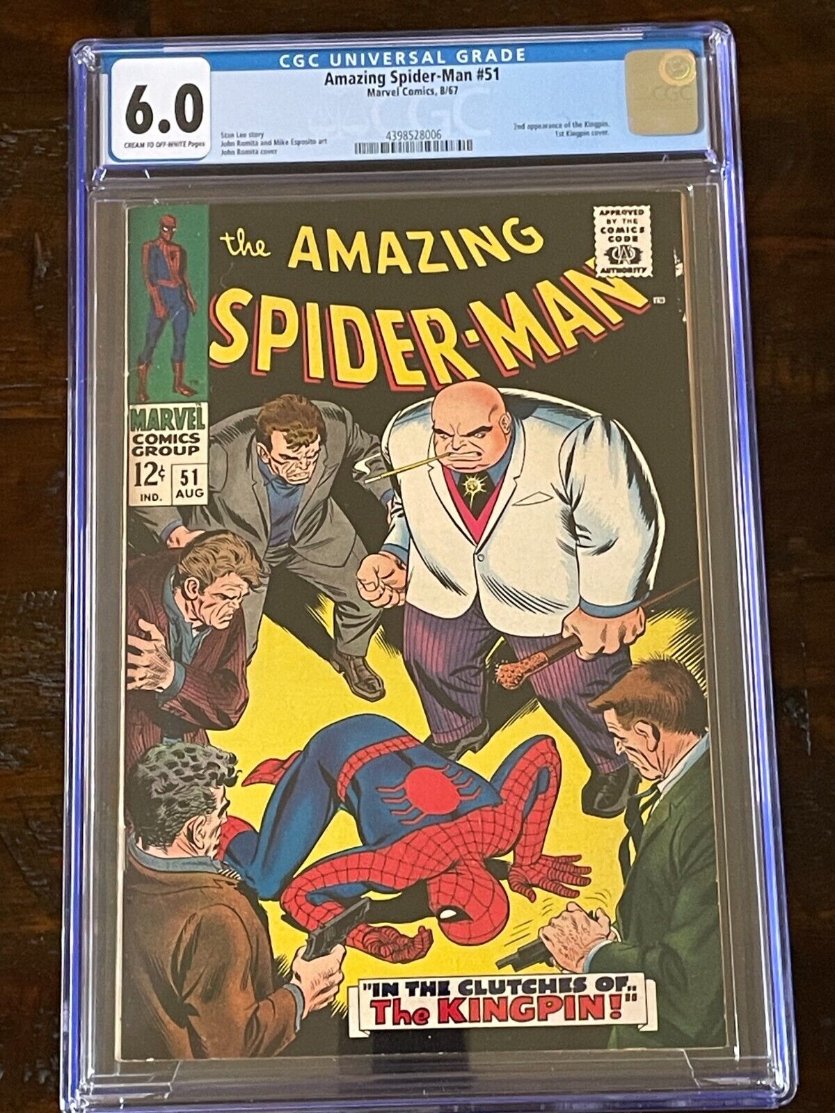 VINTAGE 1967 AMAZING SPIDER-MAN #51 1ST APPEARANCE KINGPIN COVER GRADED CGC 6.0