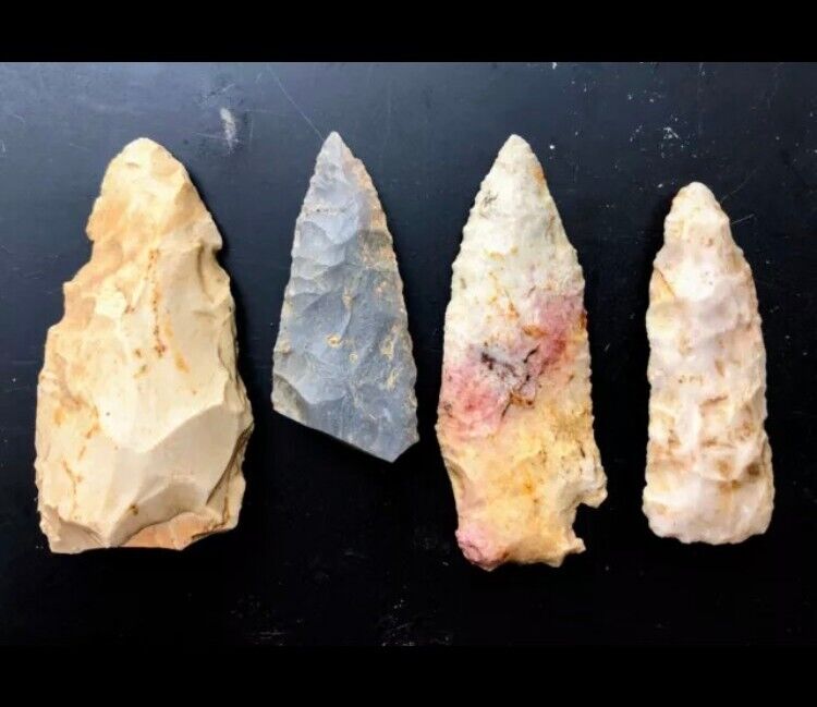 Authentic Native American artifact arrowhead 4) Illinois 