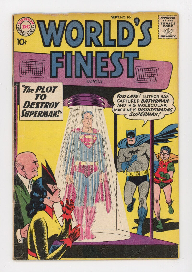 World\'s Finest Comics 104 Batwoman vs Luthor Solid copy, Swan cover, Sprang art