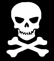 pirate skull and crossbones funny vinyl decal car bumper sticker 148