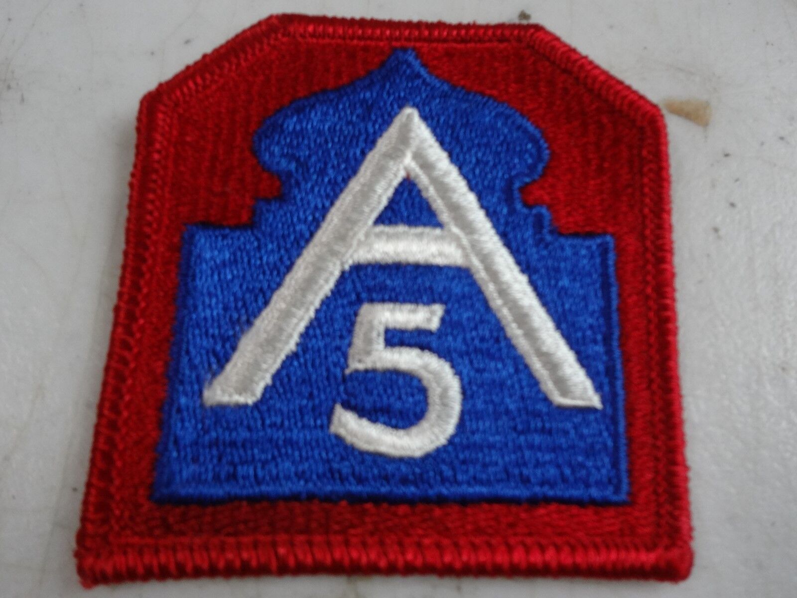 WW2 US 5th Army A-5 Division Shoulder Unit Military Uniform Patch Orig. WWII