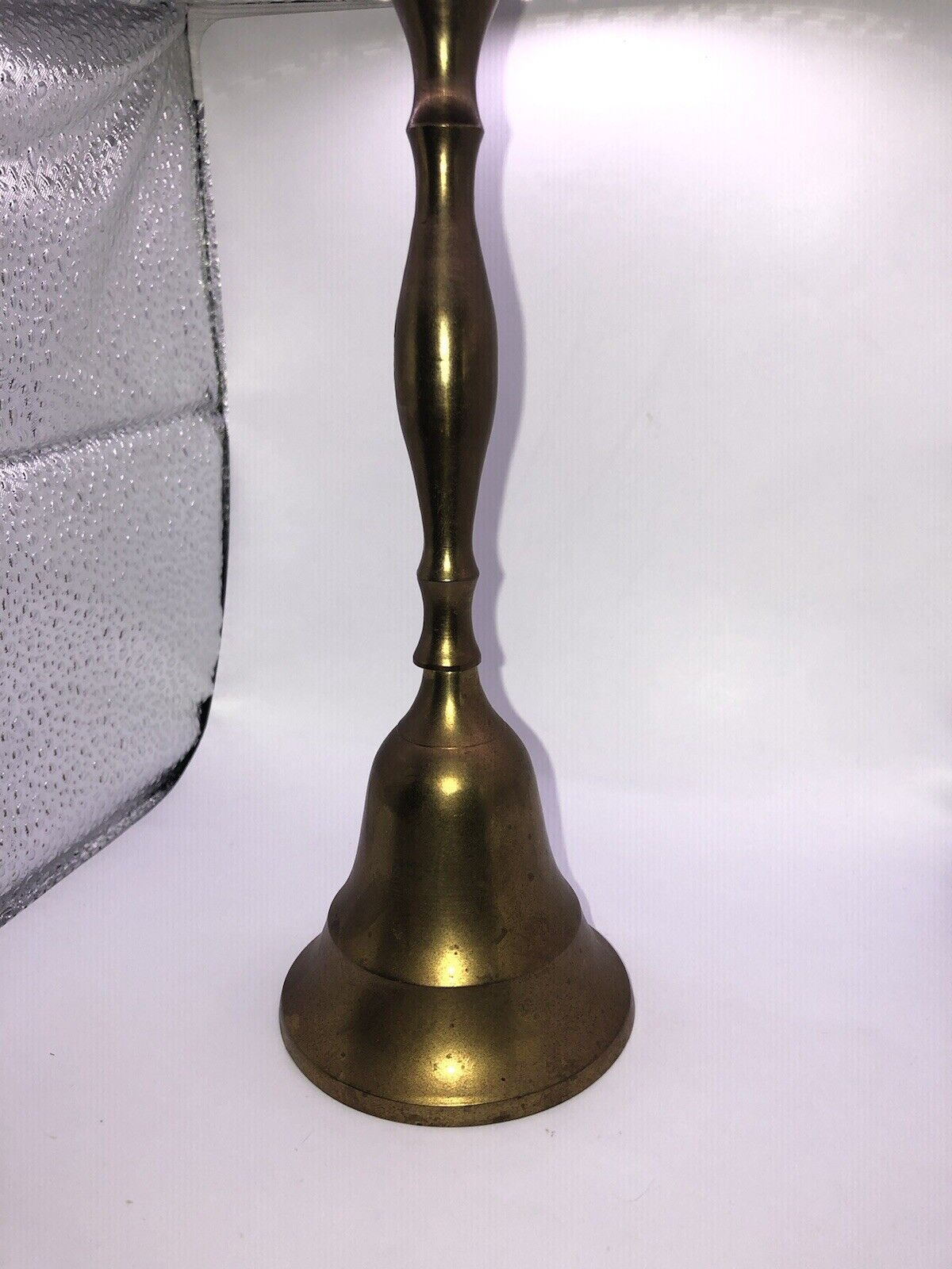 Vintage Solid Brass Long Stem Dinner Bell Antique Style  11-12”Antique Style EUC