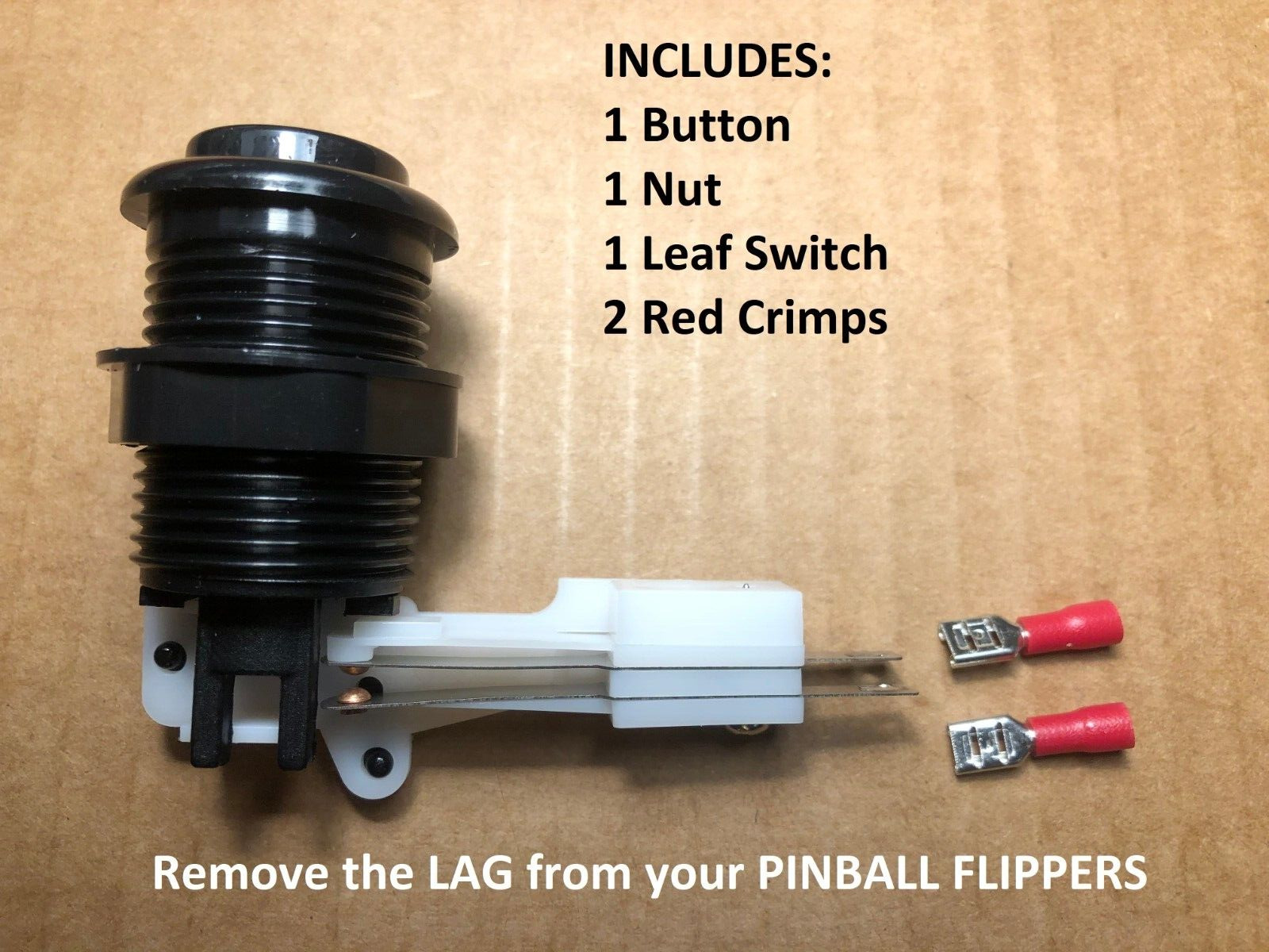 Atgames Legends Pinball LEAF SWITCH & BLACK PUSH BUTTON Replacement flippers lag